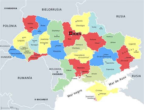mapa da ucrânia